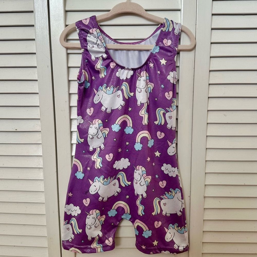 Gymnastics Leotard for Girls in Unicorn Print